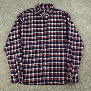 J Crew Mercantile Plaid Flannel Shirt Men's XL Cozy Classic Fit 100% Cotton